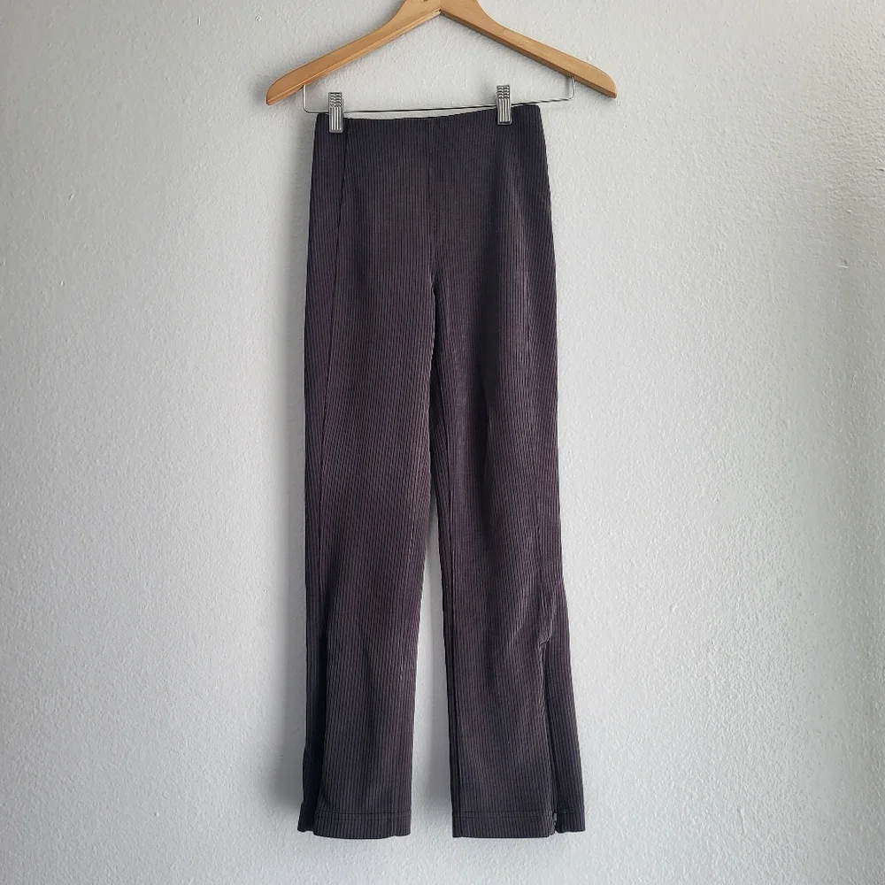 Lululemon Ribbed Softstreme Zip Leg Ribbed High- Rise Pants. - Picture 4 of 11